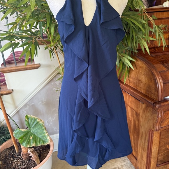Venus Ladies size 6 sleeveless cocktail dress very good condition. Navy - Picture 7 of 11